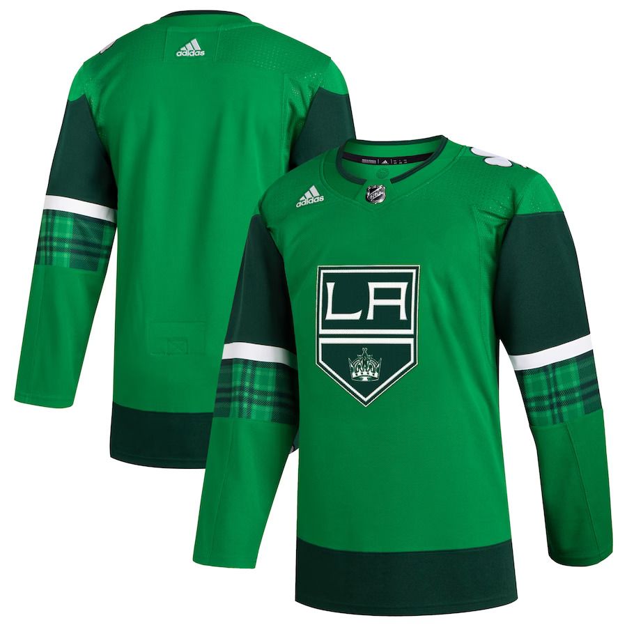Men Los Angeles Kings adidas Kelly Green 2023 St. Patricks Day Primegreen Authentic NHL Jersey